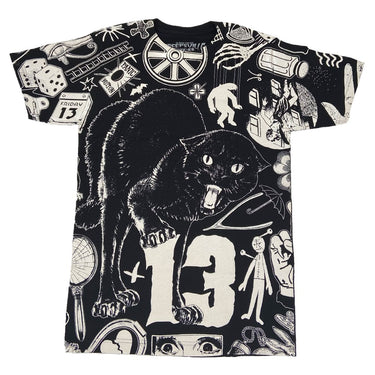 Superstitions Cat Jumbo T-shirt - Kreepsville